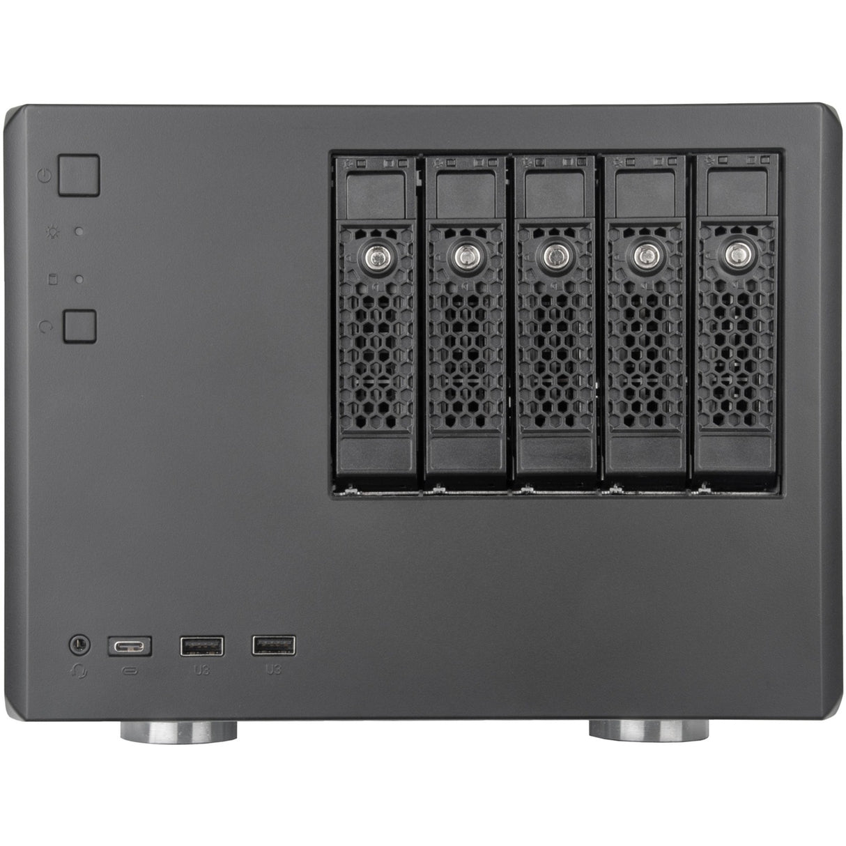 Silverstone sst-cs351 mini tårnhus (sort | 2x USB-A | 1x USB-C)