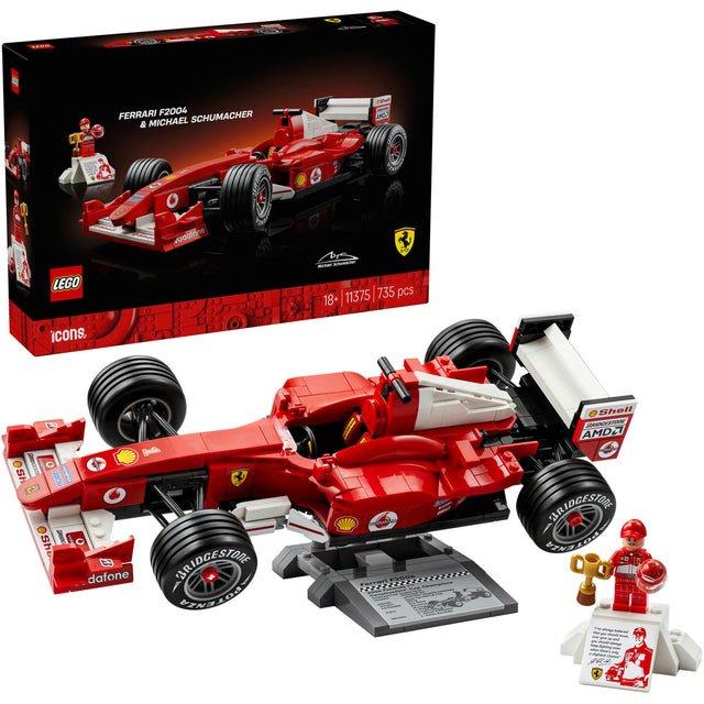Lego-ikoner Ferrari F2004 og Michael Schumacher - 11375