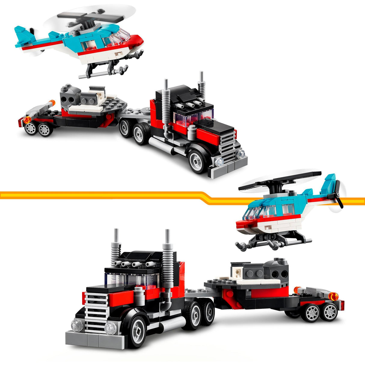 Lego creator 3-i-1 lastbil med helikopter - 31146