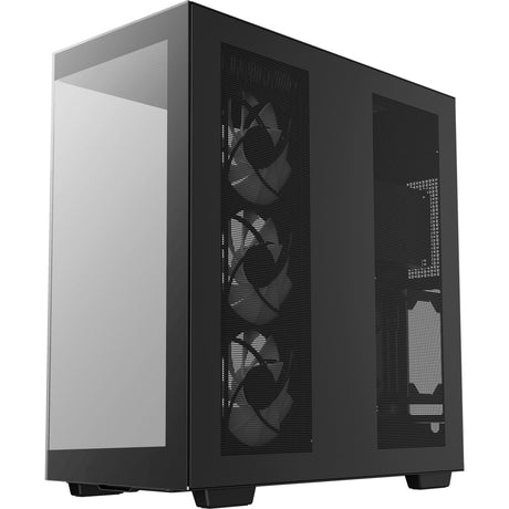 Deepcool CH780 Midi Tower-hus (sort | 4x USB-A | 1x USB-C | RGB | hærdet glas)