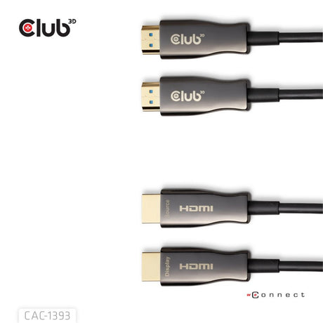 Club 3D HDMI Hybrid AOC-kabel 8K60Hz 4K120Hz 50m (sort)