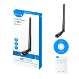 Cudy ac1300 wi-fi high-gain usb wlan-adapter (sort)