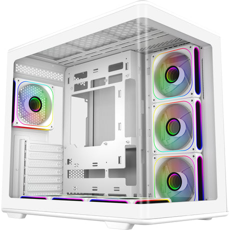 Cooler Master Elite 600 Midi Tower-hus (hvid | 2x USB-A | 1x USB-C | hærdet glas)