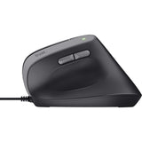 Trust bayo ii kablet ergonomisk mus (sort, 800 dpi - 2400 dpi)