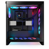 Nzxt h7 flow rgb (2024) midi tårnhus (sort | 2x usb-a | 1x usb-c | rgb | hærdet glas)