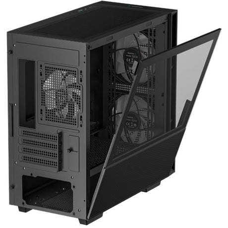 Deepcool ch360 mini tårnhus (sort | 1x USB-A | 1x USB-C | RGB | hærdet glas)