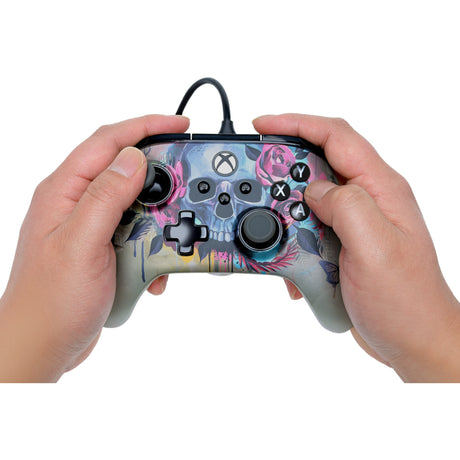 Powera advantage plus kablet controller til xbox series x|s - bloom gloom (sølv, xbox series x|s, xbox one, pc)