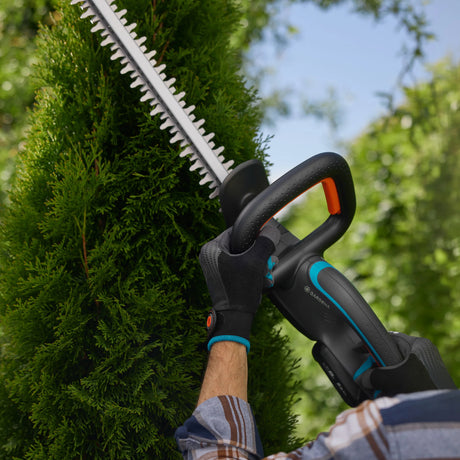 Gardena accuheggenschaar easycut 55 18v set (grijs turquoise, 14735-20, accu en oplader inbegrepen)