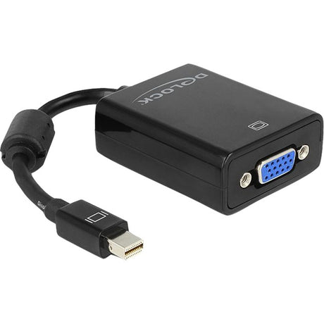 Delock adapter mini skærmport > VGA (sort, 0,11 meter)