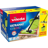 Vileda ultramat farver 2i1 komplet sæt gulvvisker (grøn sort)