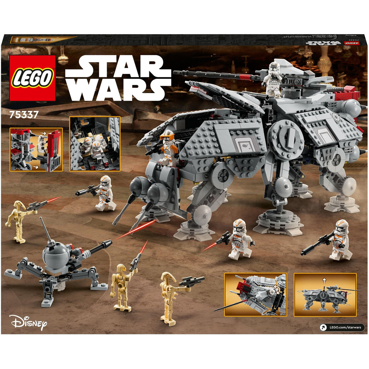 Lego star wars - at-te walker byggelegetøj (75337)