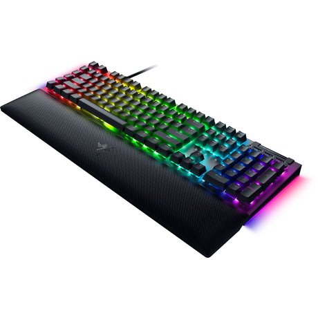 Razer blackwidow v4, gaming tastatur (sort, us layout, gul, rgb lysdioder, doubleshot abs)