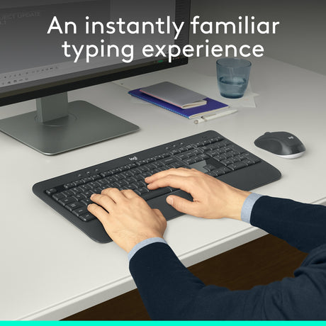 Logitech trådløst tastatur og mus sæt mk540 qwerty
