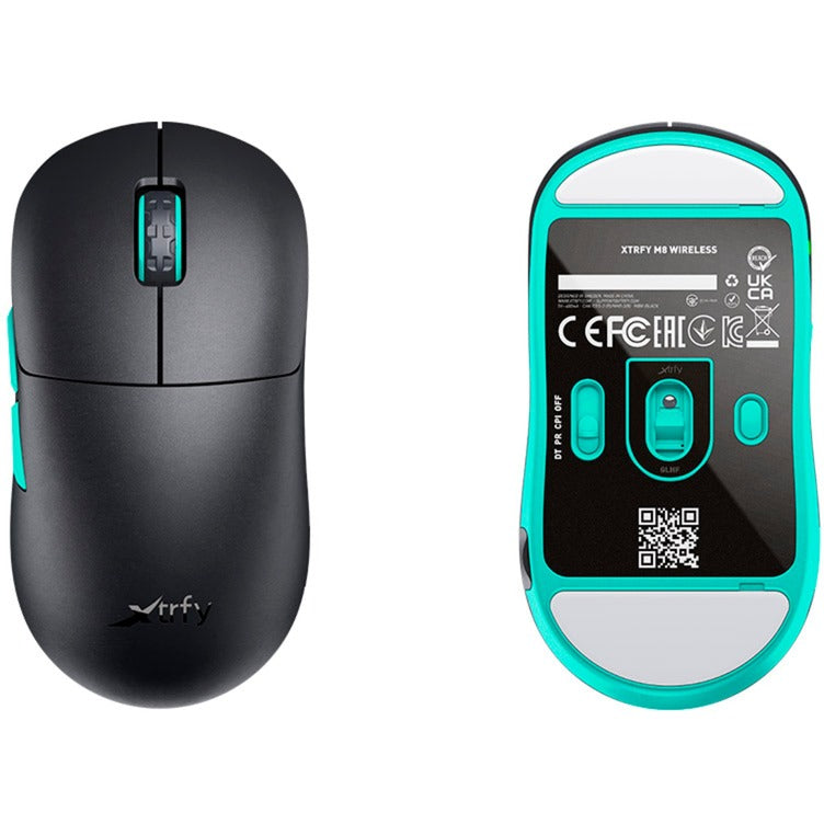 Cherry xtrfy m8 trådløs gamingmus (sort mynte, 400 - 26.000 dpi, USB 2,4 GHz)