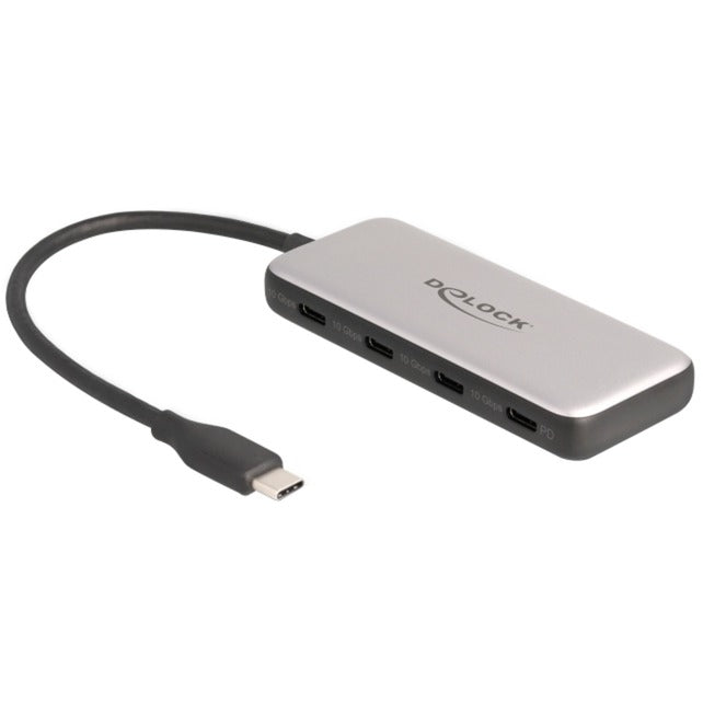Delock 4-ports USB-C + PD 85 watt USB-hub (grå)