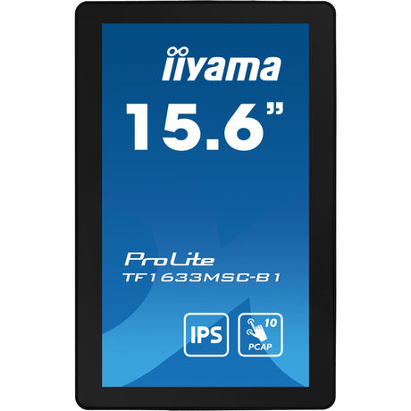 Iiyama prolite tf1633msc-b1 15.6 touchscreen-skærm (sort, HDMI, skærmport, 2x USB-A)