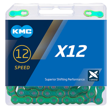 Kmc kæde x12 kæde x12 126 venstre aurora grøn