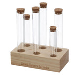 Esschert design blomster og urter glasreagensglas, 6 stk i standard