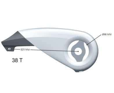 Kædeskærm Hesling Xtension til 38 Dental Chainring