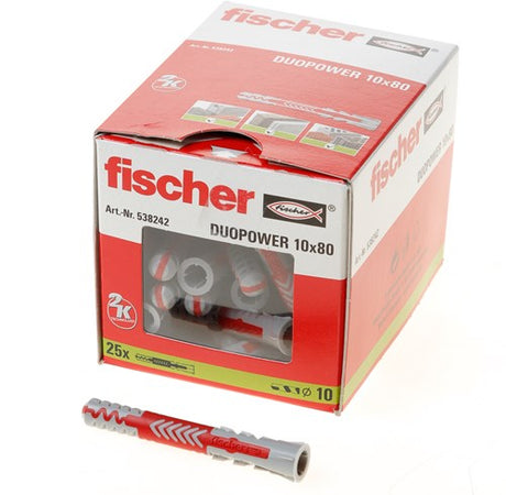 Fischer duopower 10x80 25 stk - 538242