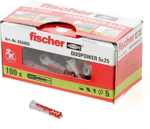 Fischer duopower 5x25 - 100 stk - 535452