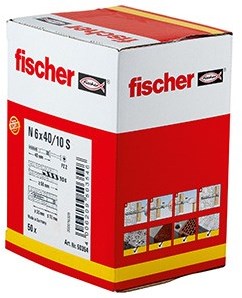 Fischer n 6x40 10 s sømprop (50) 50 stk - 50354