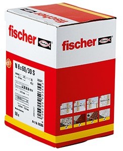 Fischer n 6x60 30 s sømprop 50 stk - 50355
