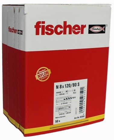 Fischer sømprop n8x120 (50 stk.)