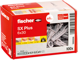 Fischer plug sx plus 6 x 30 100 stk 568006