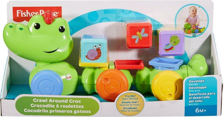 Mattel fisher price fjollet safari krokodille med legeterninger