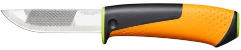 Fiskars kraftig kniv med sliber (grøn)
