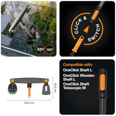 Fiskars oneclick dakgootreiniger - 1080698