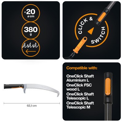 Fiskars oneclick gekromde zaag - 1080690