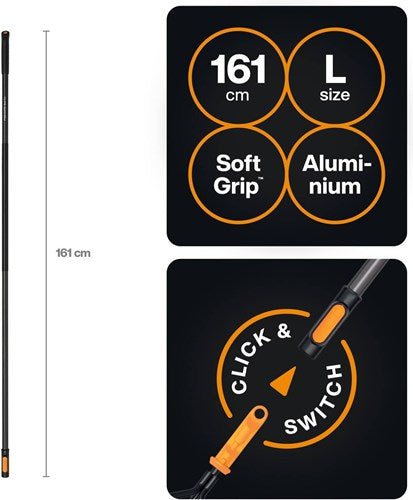 Fiskars oneclick steel | maat l | 161 cm - 1080547
