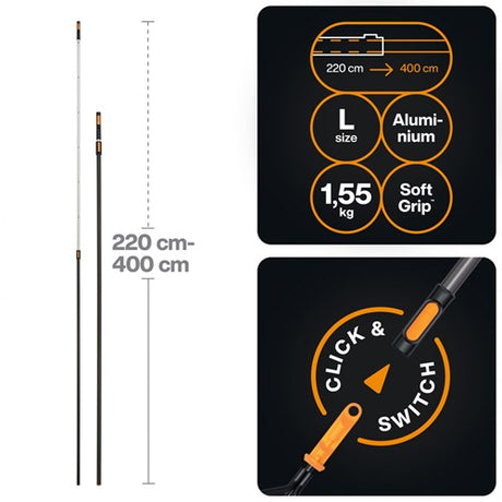 Fiskars oneclick telescoop steel | maat l - 1080672