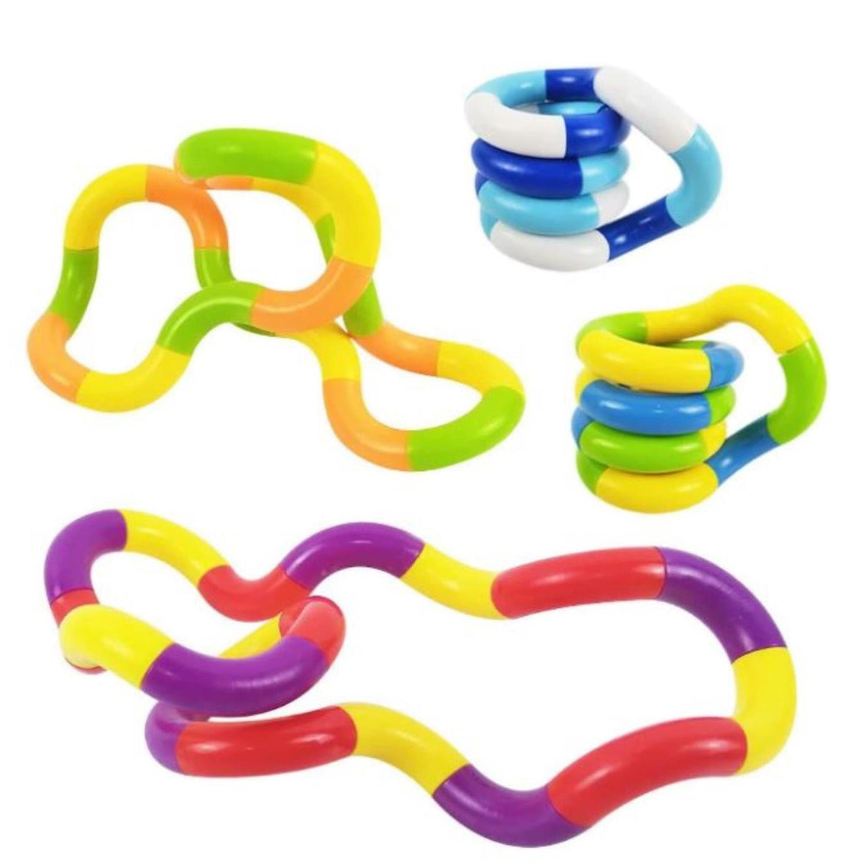 Wriggle snake tangle legetøjssæt med 6 dele
