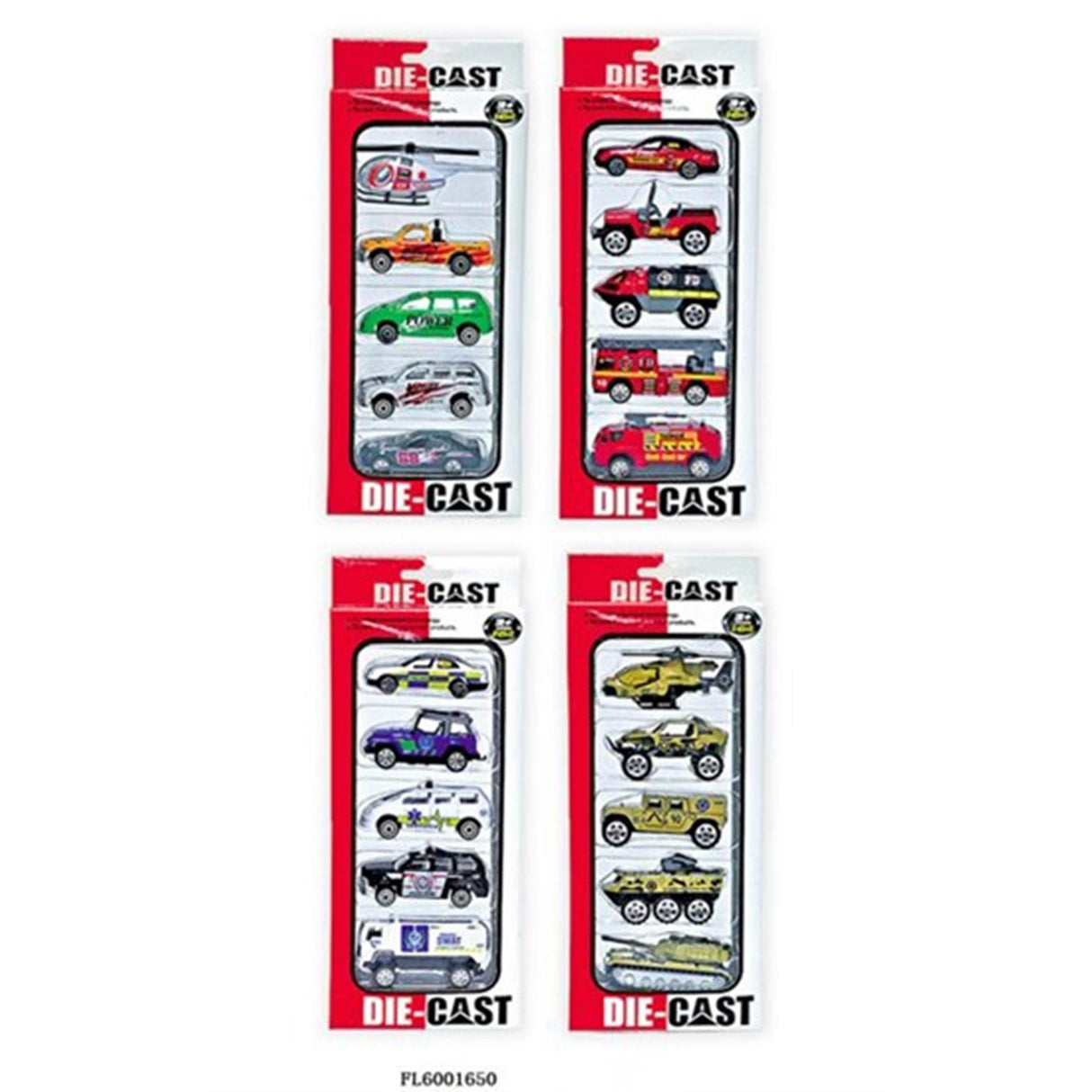 Aro modelbiler diecast 1:64 pakke med 5 stk.