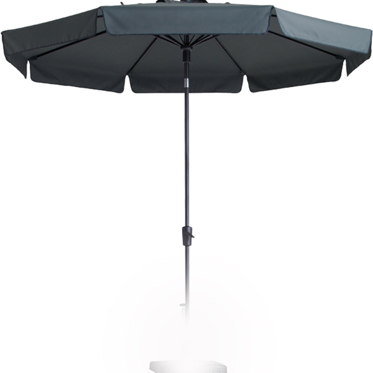 Madison parasol flores 300 8, roterende system + valance grå