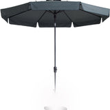 Madison parasol flores 300 8, roterende system + valance grå