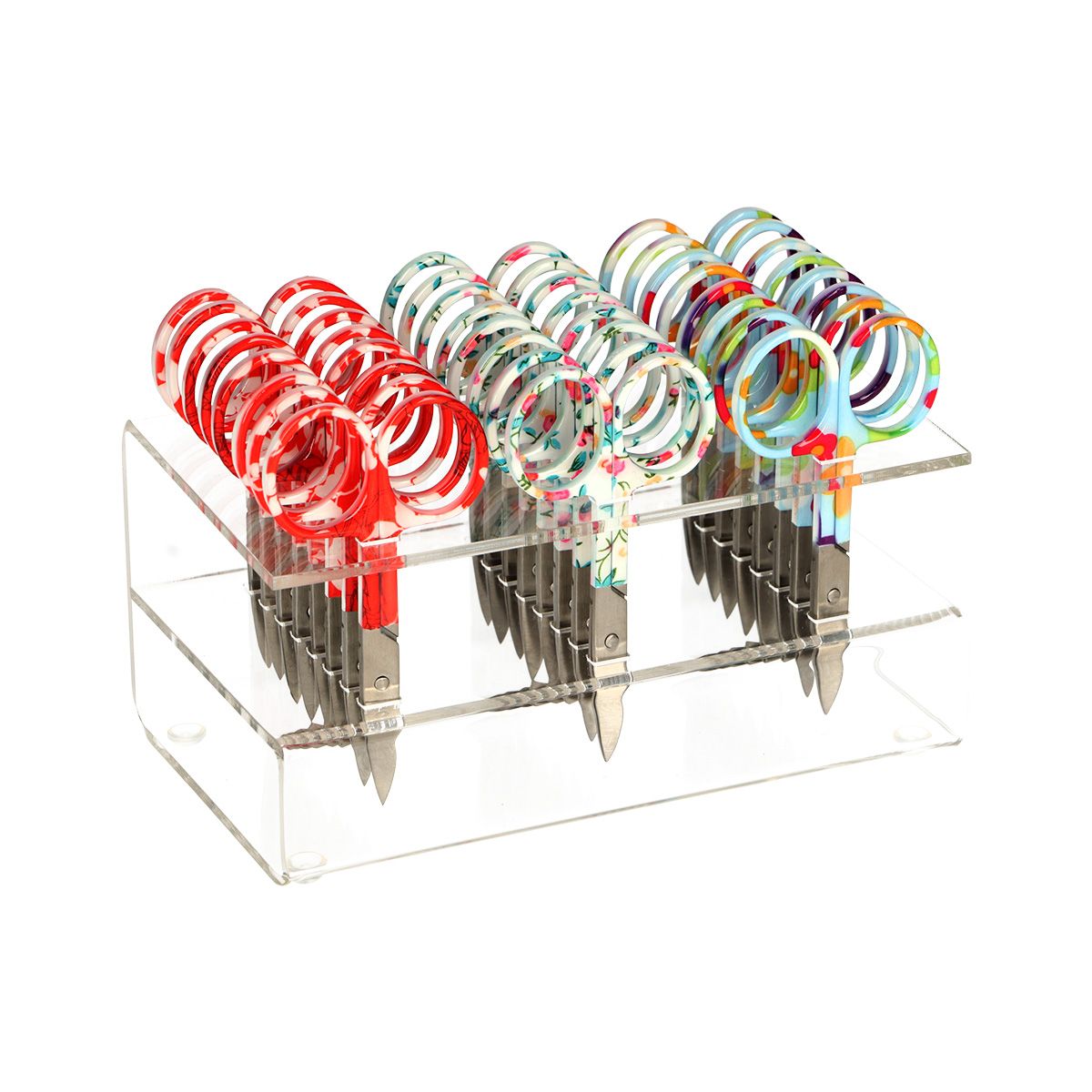 Face negle neglesaks blomster assorteret display 24 stk