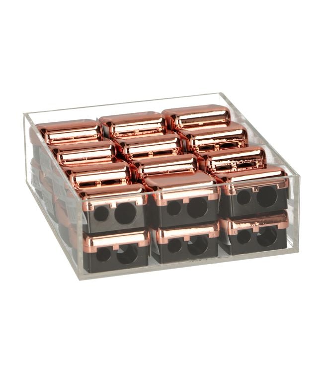 Face negleblyantspidser dobbelt rosa guld display 24 stk