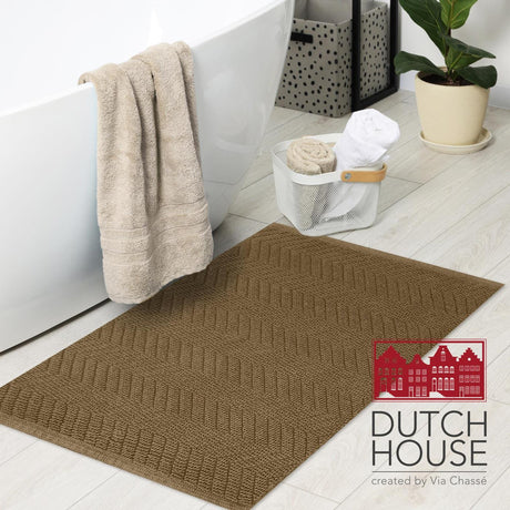 Hollandsk hus formia bademåtte 50x80cm taupe