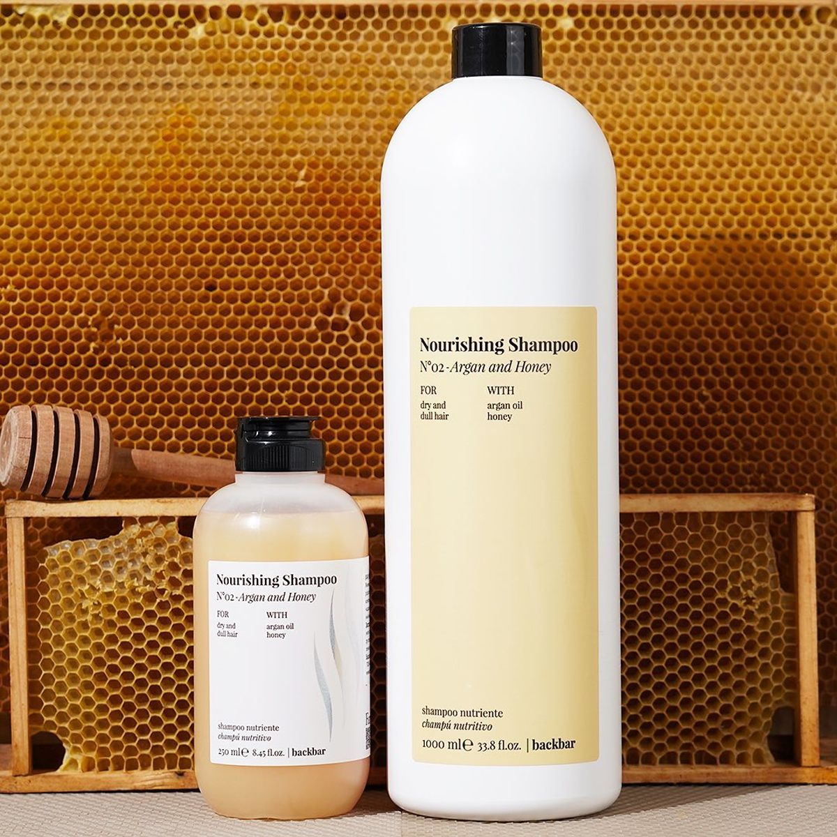 Farmavita backbar nærende shampoo n°02 argan og honning 1000ml