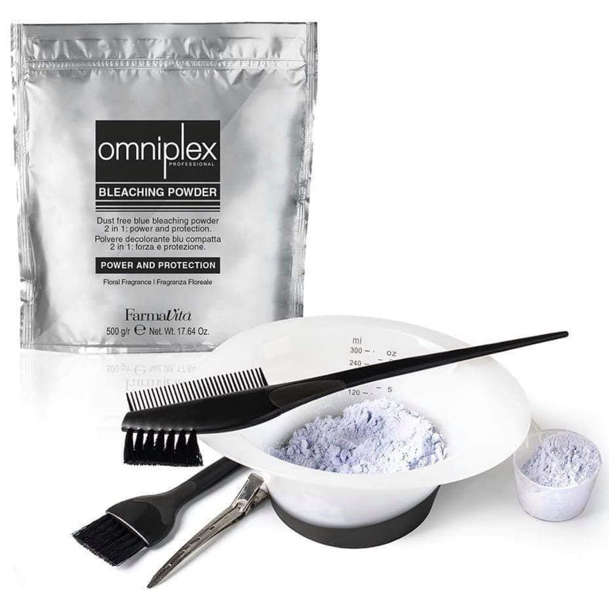 Farmavita omniplex professionel blegepulver blå 500gr