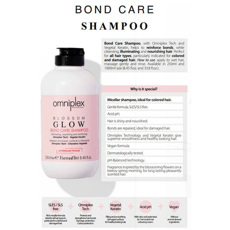 Farmavita omniplex blossom glow bond pleje shampoo 250ml