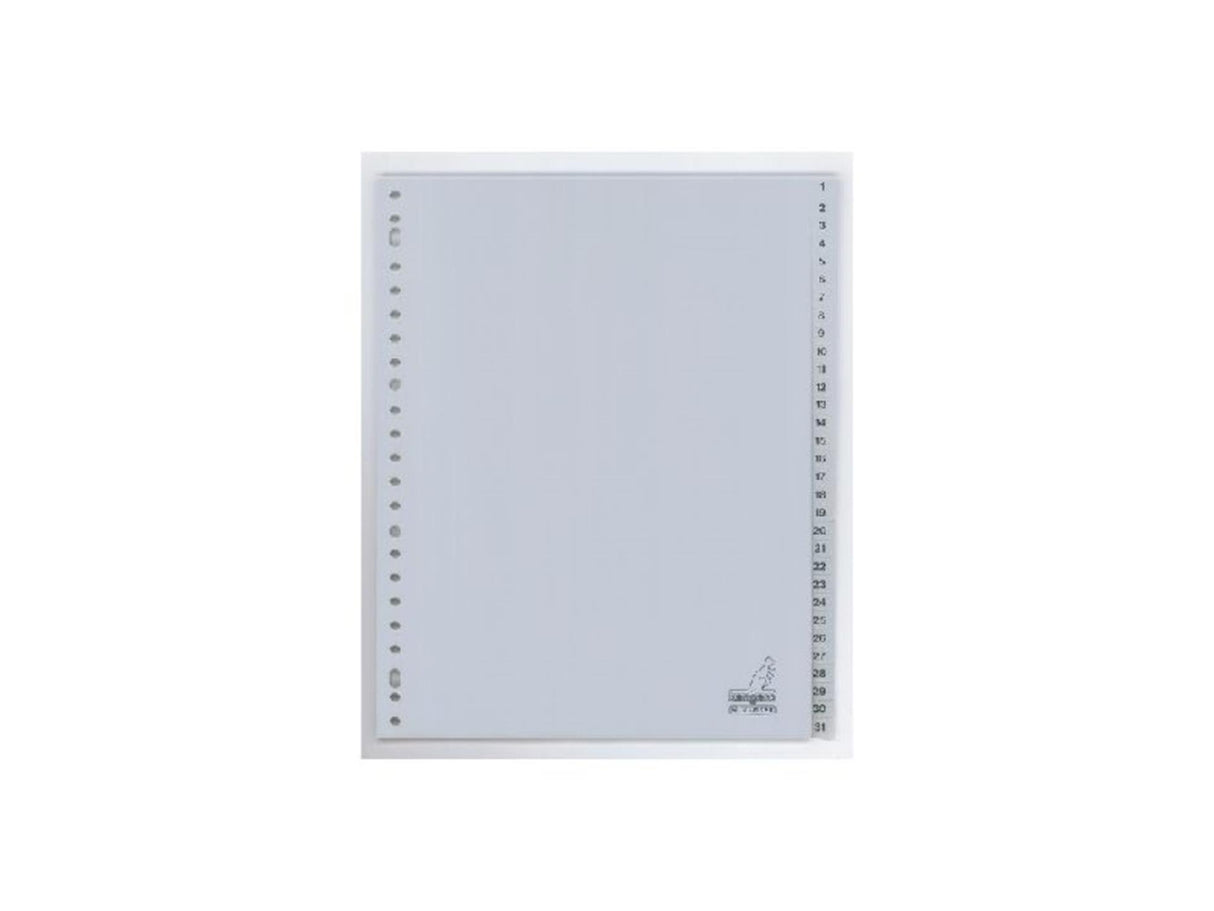 Kangaro tab a4 tal s. 120 mikron grå 23 huller 31 dele