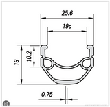 Gazelle Rim 28 (622) MAC-1 36G Sort (uoplyst)