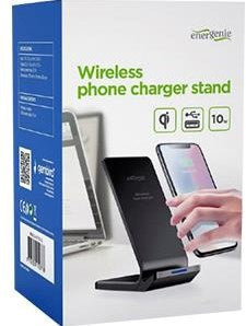 Enzo gembird trådløs qi oplader standard 10w sort til smartphone - 9540254