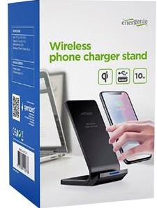 Gembird trådløs qi oplader standard 10w sort til smartphone - 9540254