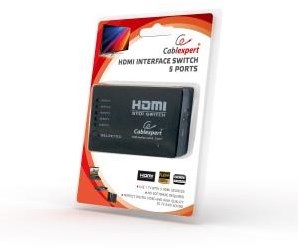 Enzo gembird hdmi switch 5 ind->1 ud med ab - 7541963